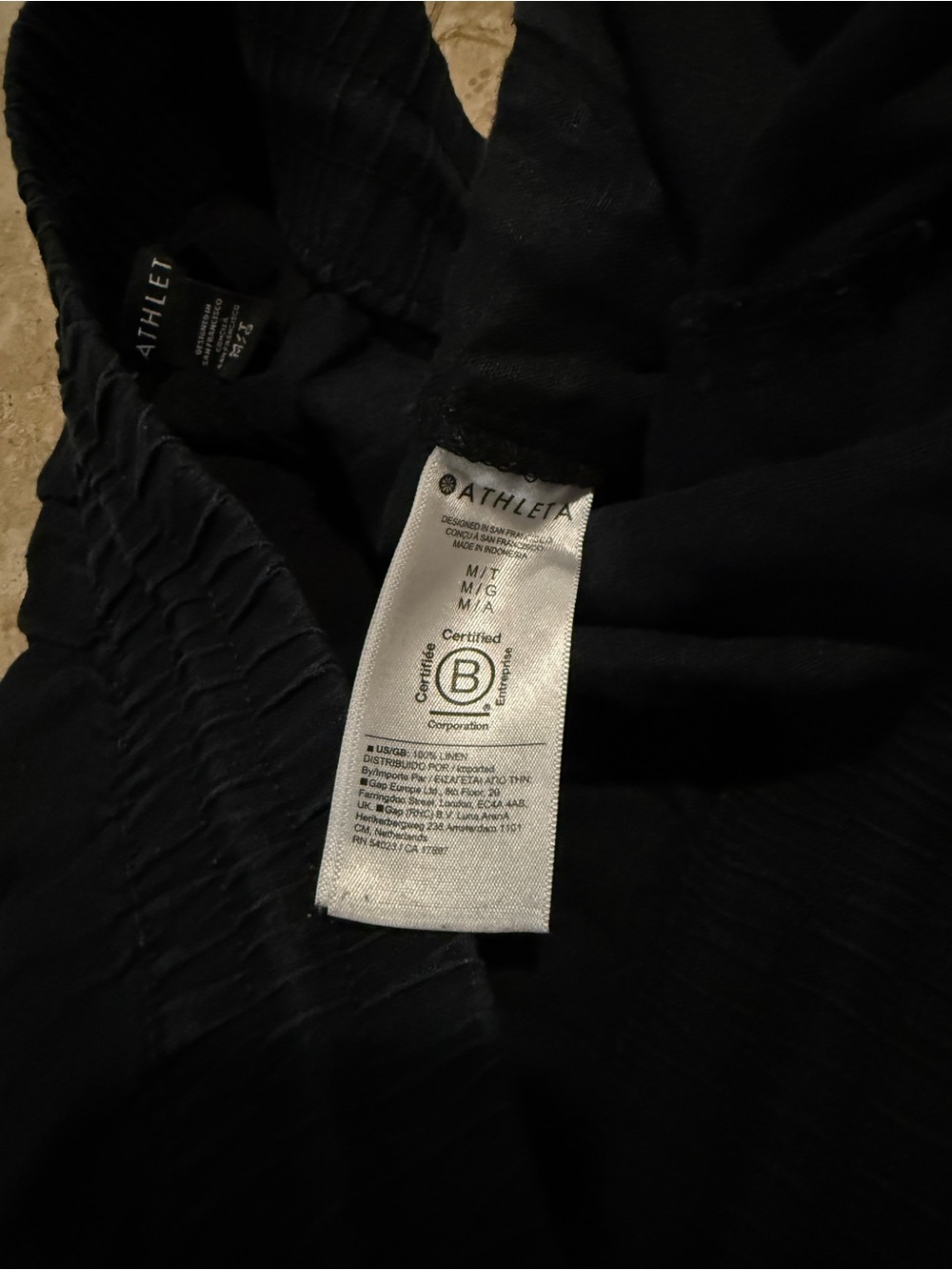 Athleta Retreat 100% Linen Pants Medium Tall - Picture 4 of 5